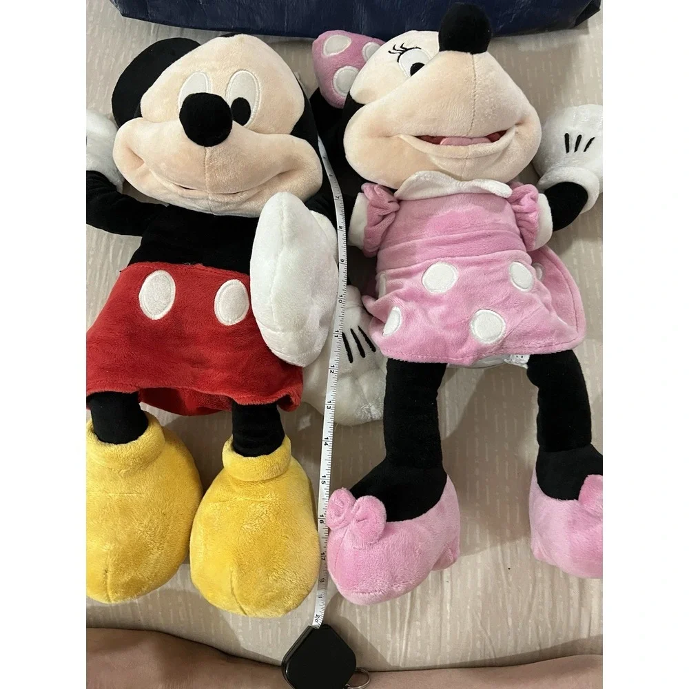 Lot of 2 - Mickey and Minnie Mouse 18‎ Inch Plush - EUC Let's Play